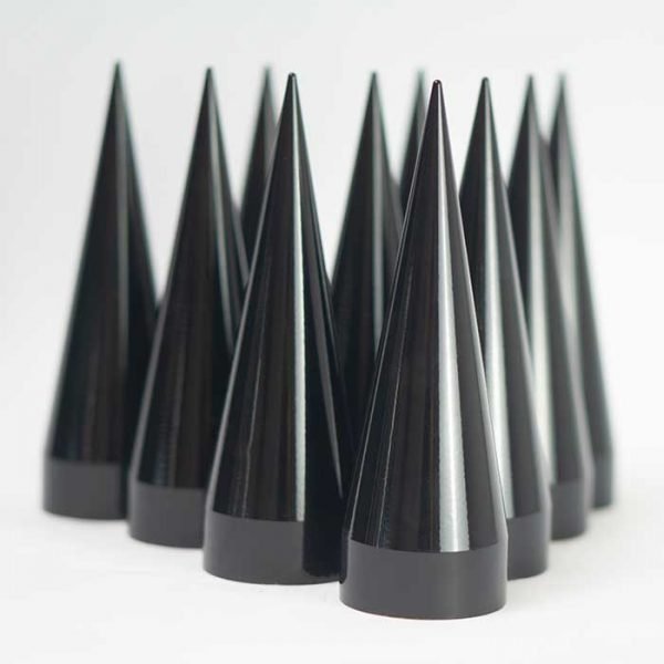 Black Powered Coated 6 Inch Spikes